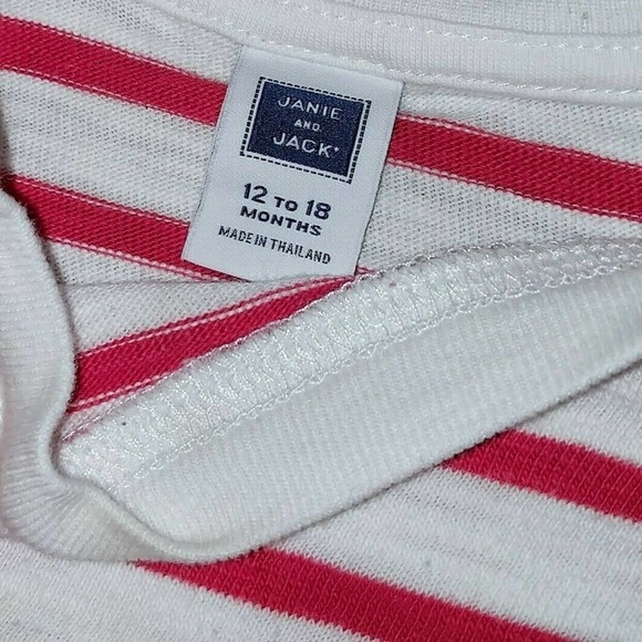 Janie & Jack 12-18 Month Tee Red White Blue Bundle 5 Flip Flops - Picture 4 of 4